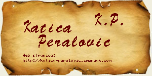 Katica Peralović vizit kartica